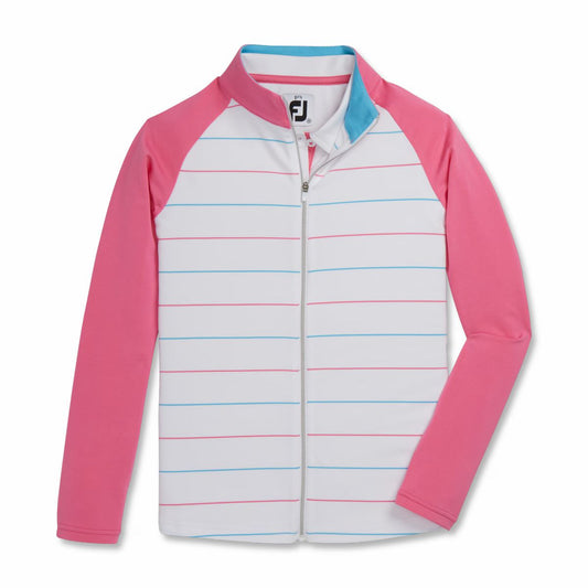 FootJoy Full-Zip Stripe Mid-Layer Junior Girl
